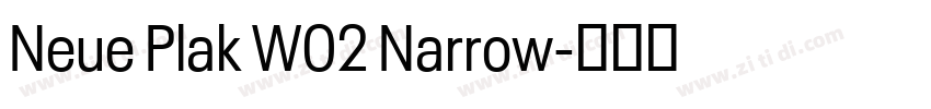 Neue Plak W02 Narrow字体转换